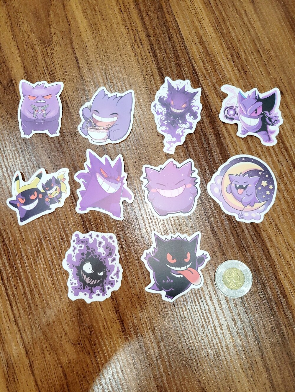 3/$20 10Pcs Pokemon Gengar Waterproof Stickers Set #2
